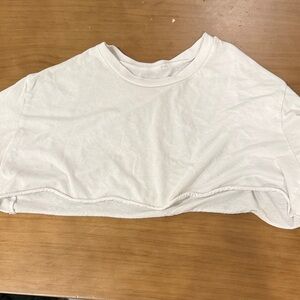 ALO Yoga White Cropped Tee